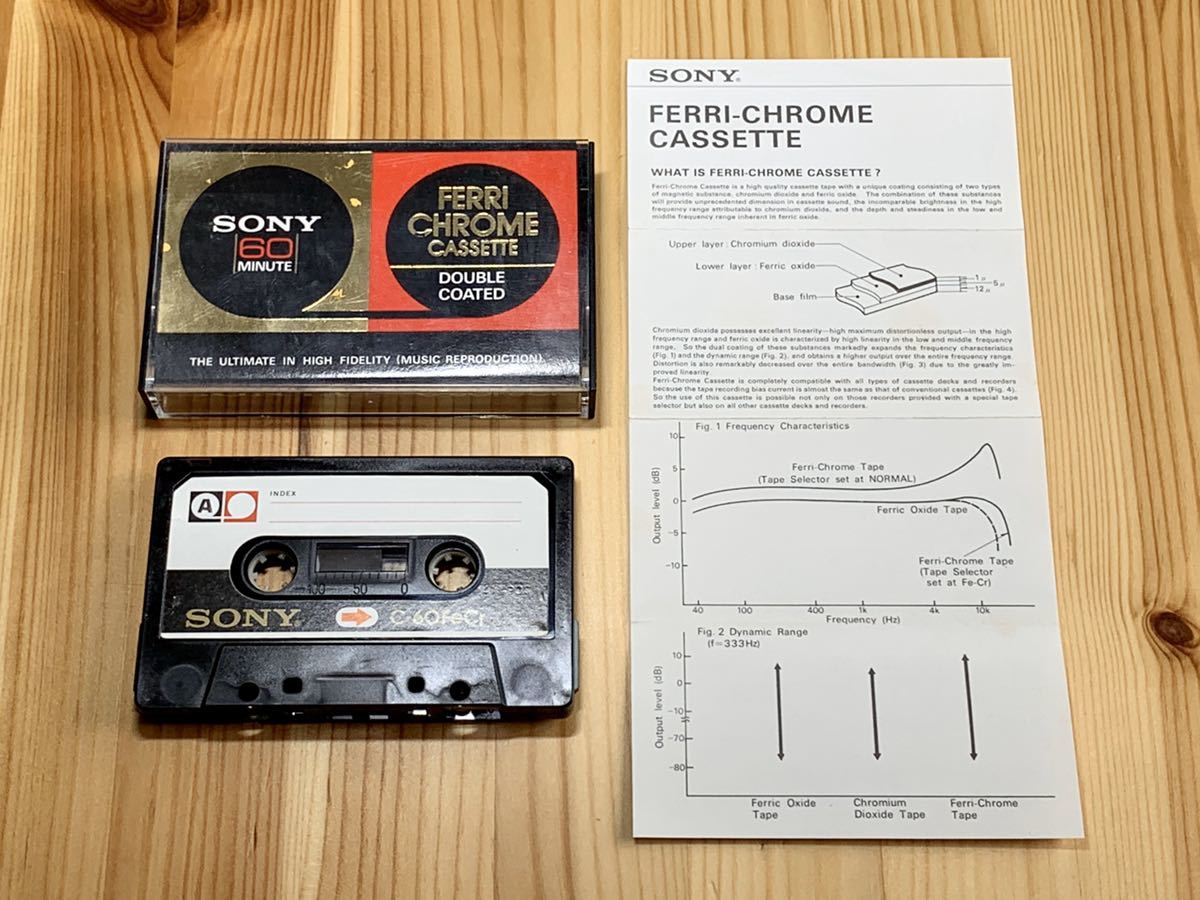 希少 SONY C-60FeCr カセットテープ クロミカセット FERRI CHROME CASSETTE 昭和レトロ コレクター向け_画像1