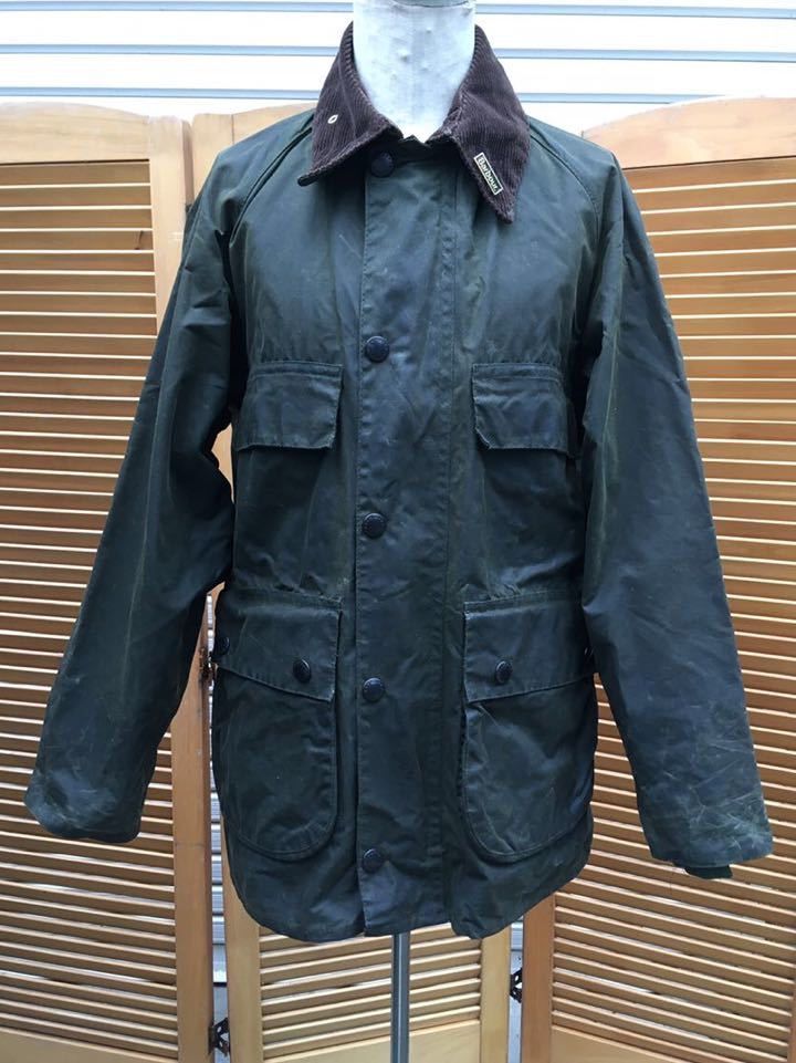 英国vintage Barbour BEDALE ビデイル　ワックスコットンジャケット バブアー　グリーン　WAXCOTTON jacketMV742