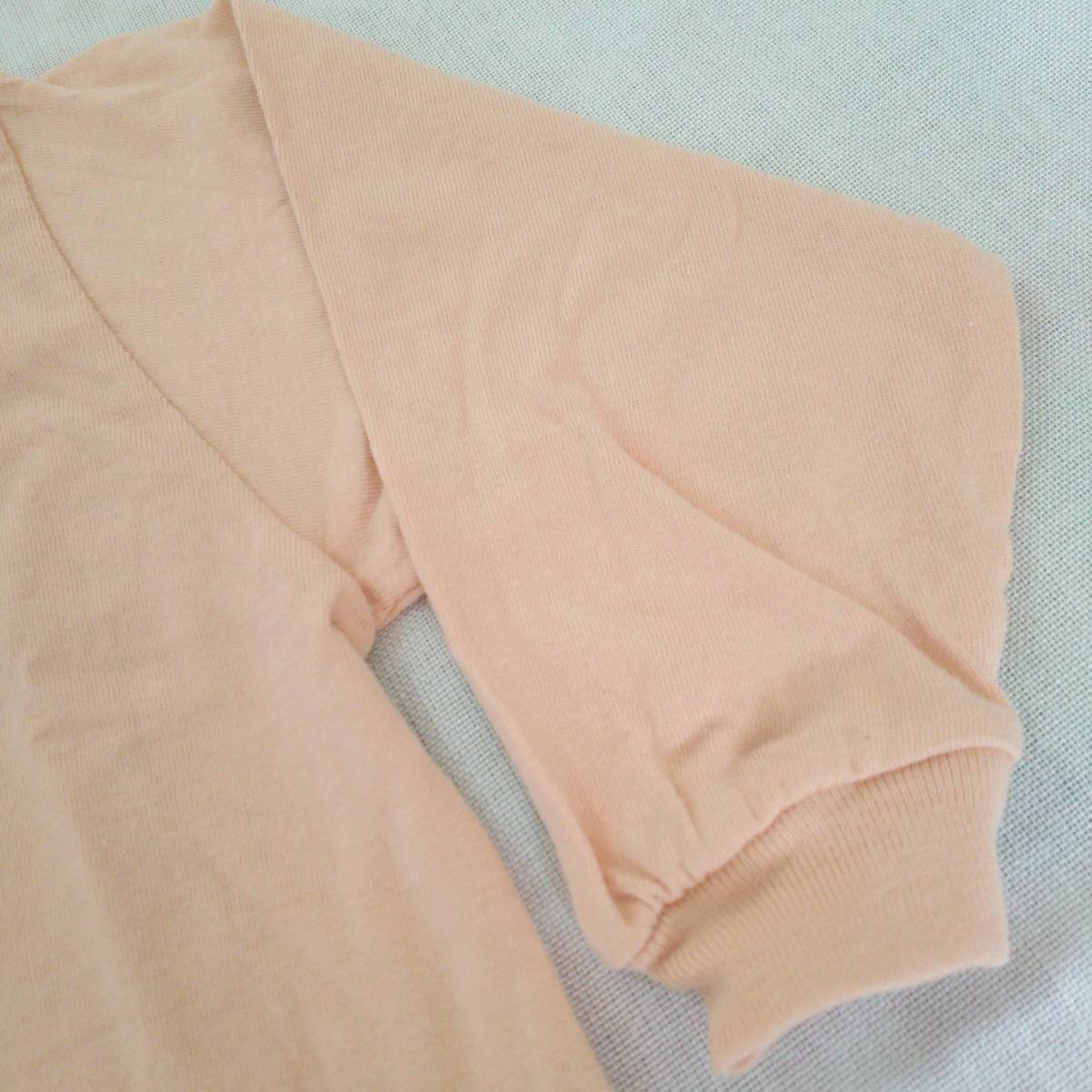 t5*BEBE Bebe * бренд б/у воротник имеется простой . стандартный рубашка-поло с длинным рукавом long T 95. salmon розовый цвет хлопок 100% девочка 