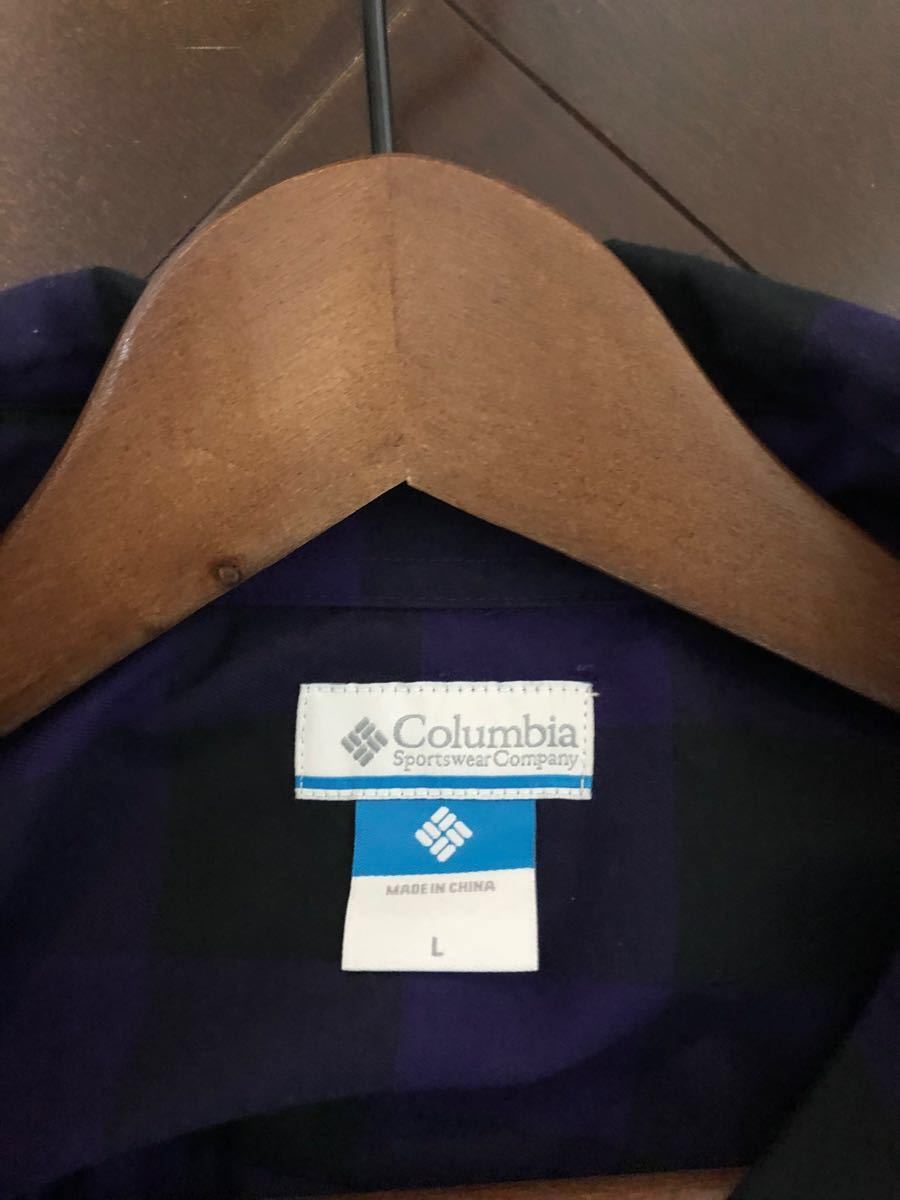 Columbia チェック柄 長袖ネルシャツ