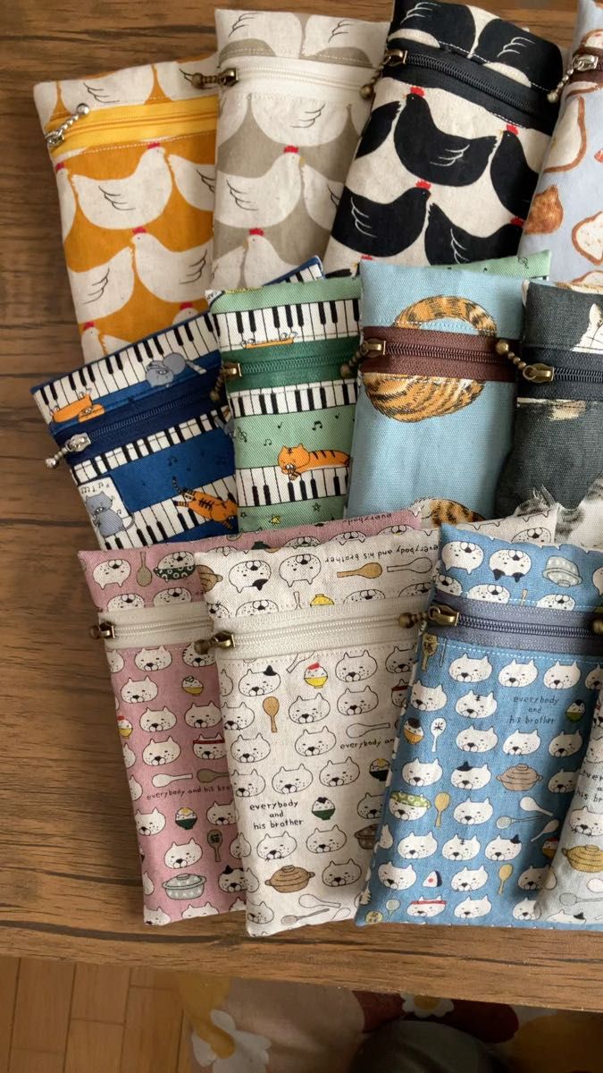 保冷ポーチ 選べる24種類 1 ねこ ペンギン とり 動物 メイン ハンドメイド 手作り