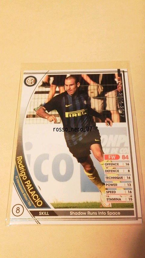 ☆WCCF2016-2017☆16-17☆223☆白☆ロドリゴ・パラシオ☆FCインテル・ミラノ☆Rodrigo Palacio☆FC Internazionale Milano☆_画像1