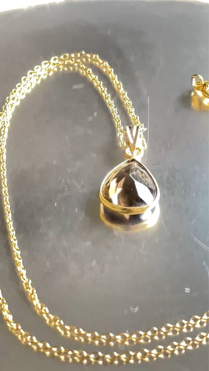 スモーキークォーツ(煙水晶)パワーストーンネックレス【完全天然石】エネルギー引き出し済 完全浄化 18KGP 本物 アクセサリ