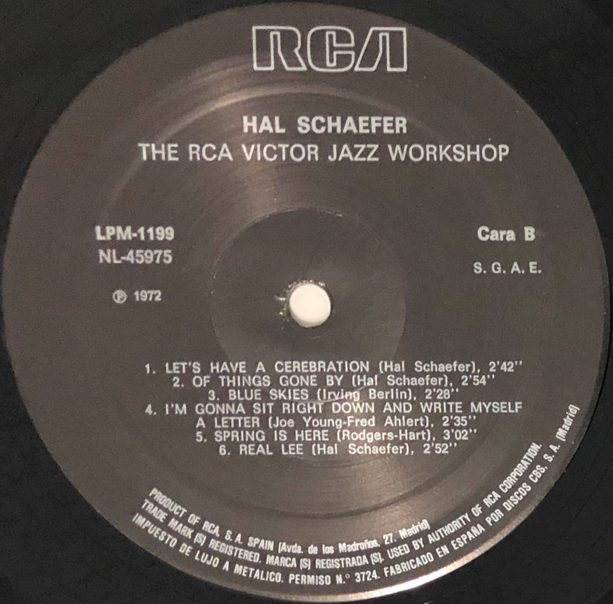 ♪試聴♪Hal Schaefer / The RCA Victor Jazz Workshop_画像4