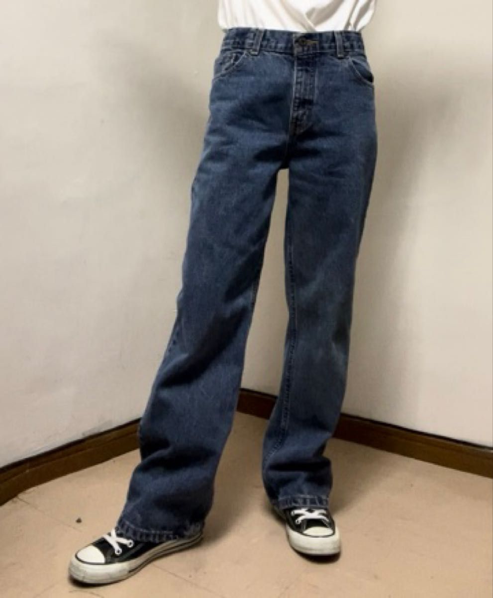 P00317 Faded Glory フェイデッドグローリー ストレートデニムパンツ S〜Mサイズ相当 ボーイフレンドデニム