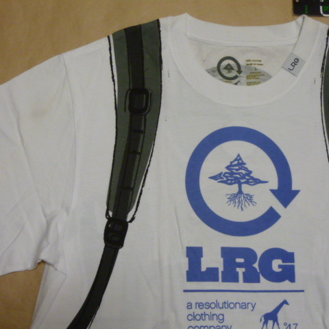  разделение есть SALE новый товар LRG футболка L размер довольно большой белый e искусственная приманка ruji- Street ske-ta- skate CAMP PACK ON MY BACK TEE