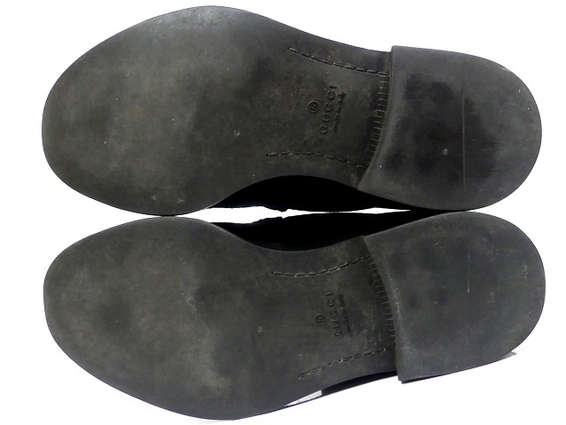  быстрое решение * Италия производства GUCCI*25cm кожа Loafer Gucci мужской 40 чёрный черный натуральная кожа бизнес обувь натуральная кожа туфли без застежки кожа обувь замша 