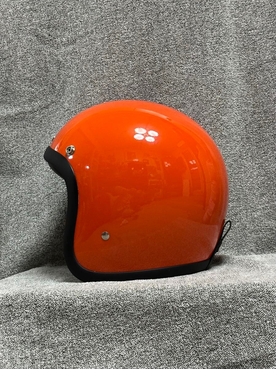 新品未使用 500TXタイプ ジェットヘルメット オレンジ L バイザー付 新品未使用】スモールジェットヘルメット オレンジ Lサイズ