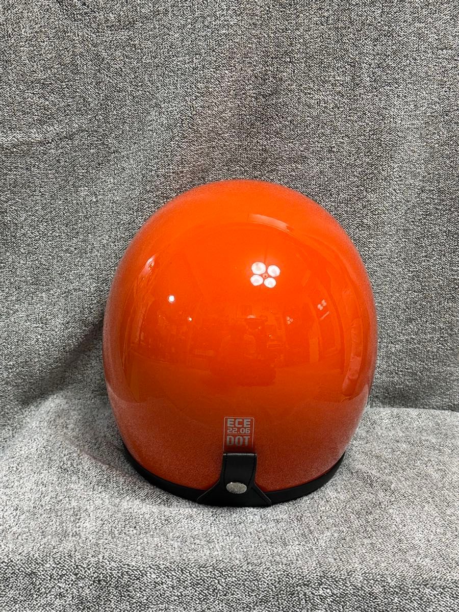 新品未使用 500TXタイプ ジェットヘルメット オレンジ L バイザー付 新品未使用】スモールジェットヘルメット オレンジ Lサイズ