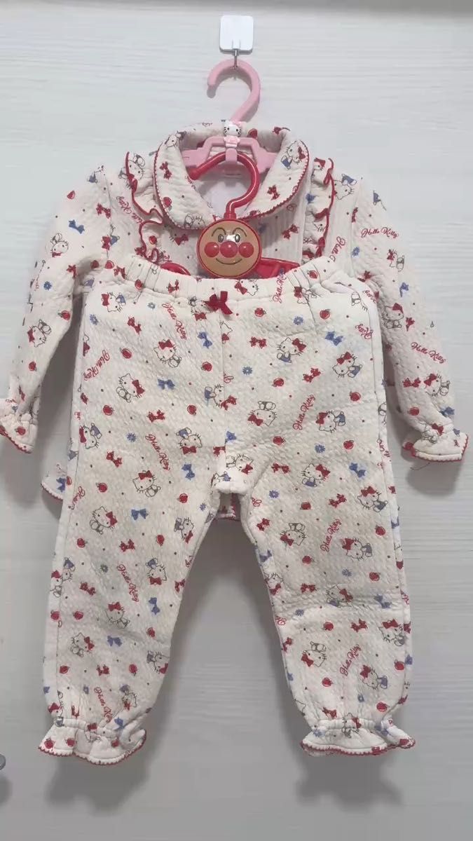 Hello Kitty ベビー服 女の子服 パジャマ 上下セット 100cm