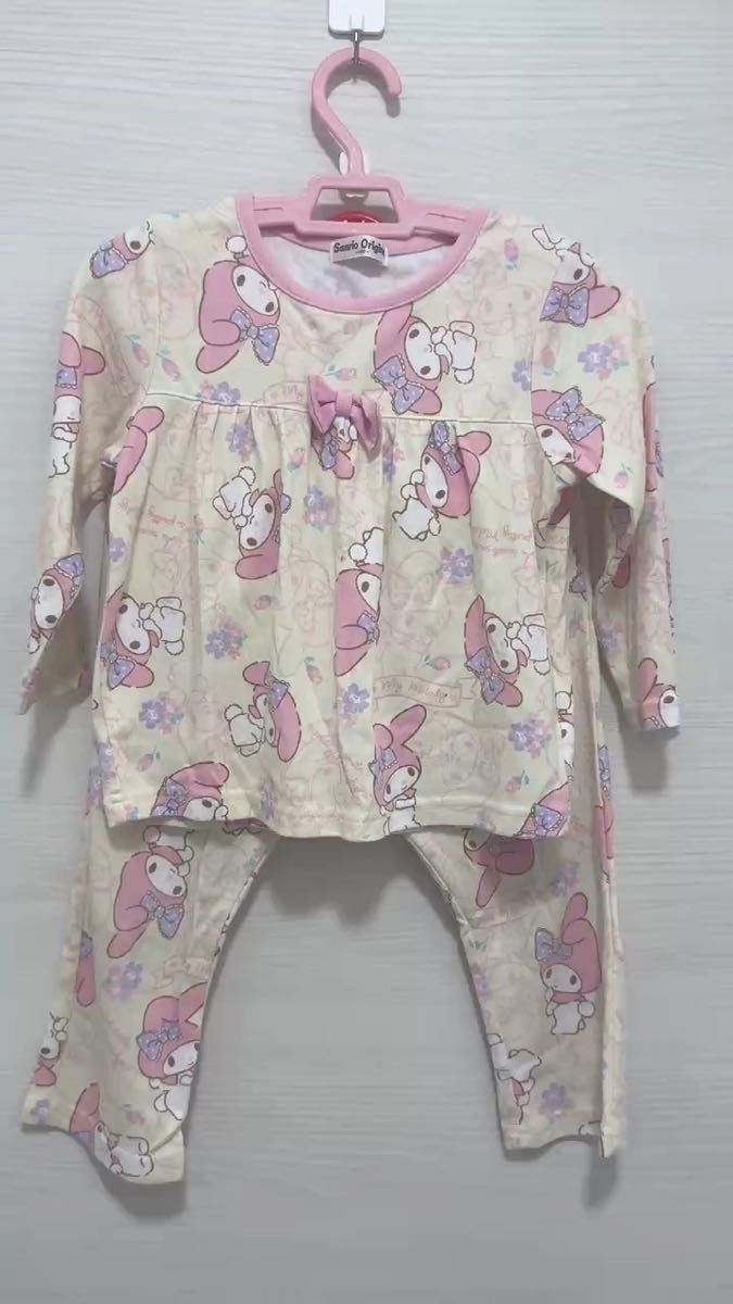 サンリオ マイメロディ ルームウェア パジャマ 上下セット 100
