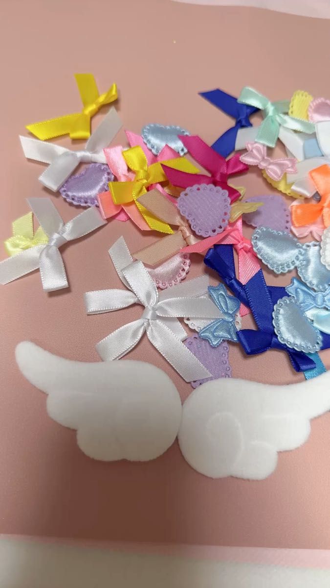 ハンドメイド リボン ワッペン デコレーション 素材