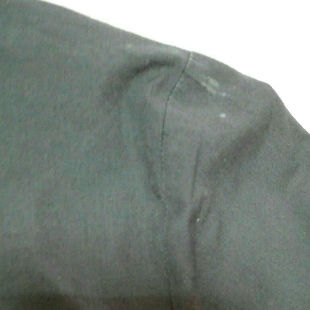 M 半袖シャツブラウス　レディース女性用　五分袖　綿100% 綿シャツ　黒シャツ