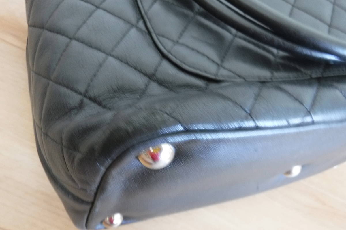 ヤフオク! - 税不要特価 CHANEL シャネル カンボンライン 黒×...