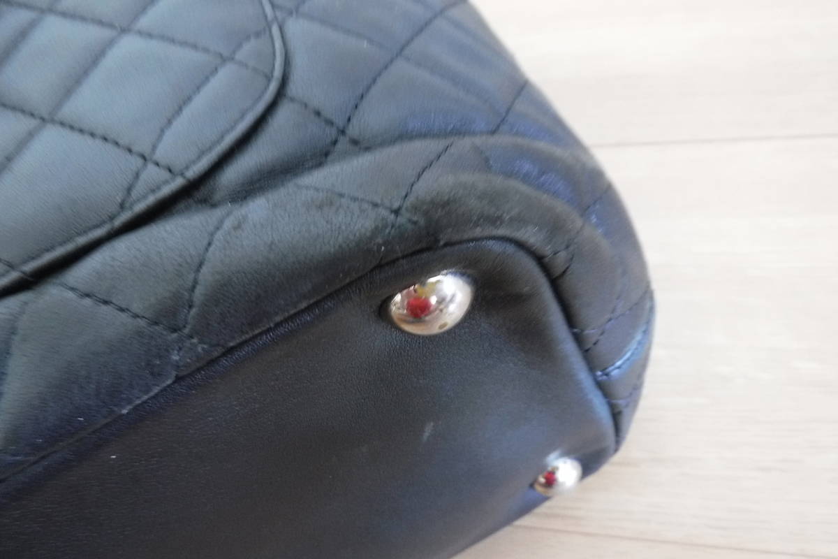 ヤフオク! - 税不要特価 CHANEL シャネル カンボンライン 黒×...