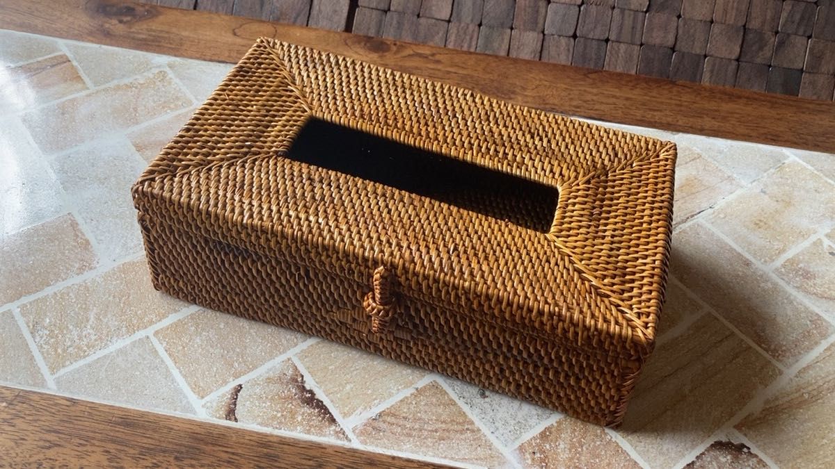 【新品/未使用】アタ ティッシュケース ティッシュボックス ティッシュカバー アジアン アジアン雑貨 バリ雑貨 バリ島 収納