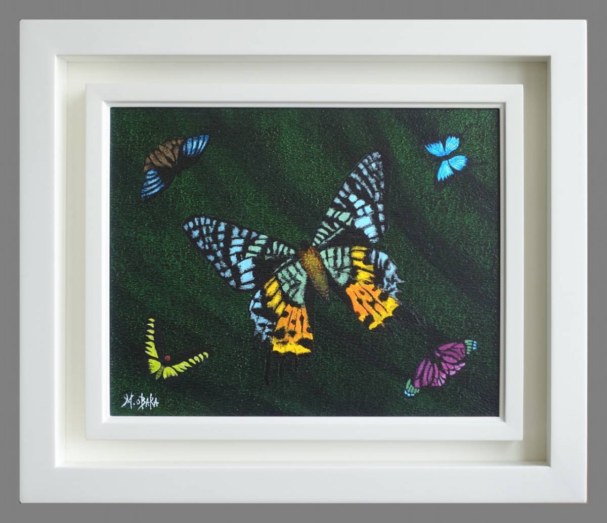 元町画廊 2021年ル・サロン入選画家,「蝶」F3号 Biological painting