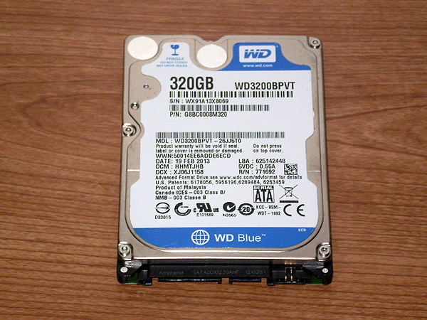 ★ 320GB ★ Western digital 【 WD3200BPVT 】 良品 ★494_写真は流用（見た目はほぼ同じです）