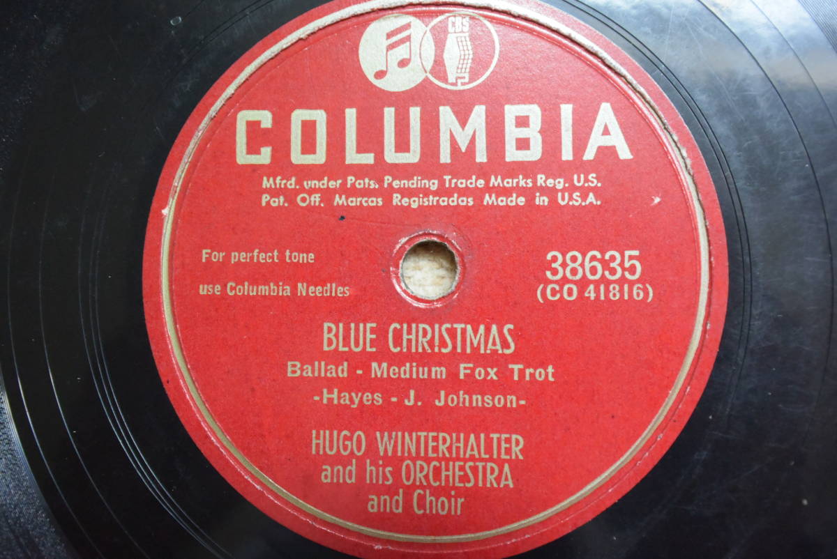 SPレコード 米コロムビア ヒューゴウィンターハルター ブルークリスマス Hugo 53%OFF 最大68%OFFクーポン Winterhalter BLUE for all want CHRISTMAS You're christmas