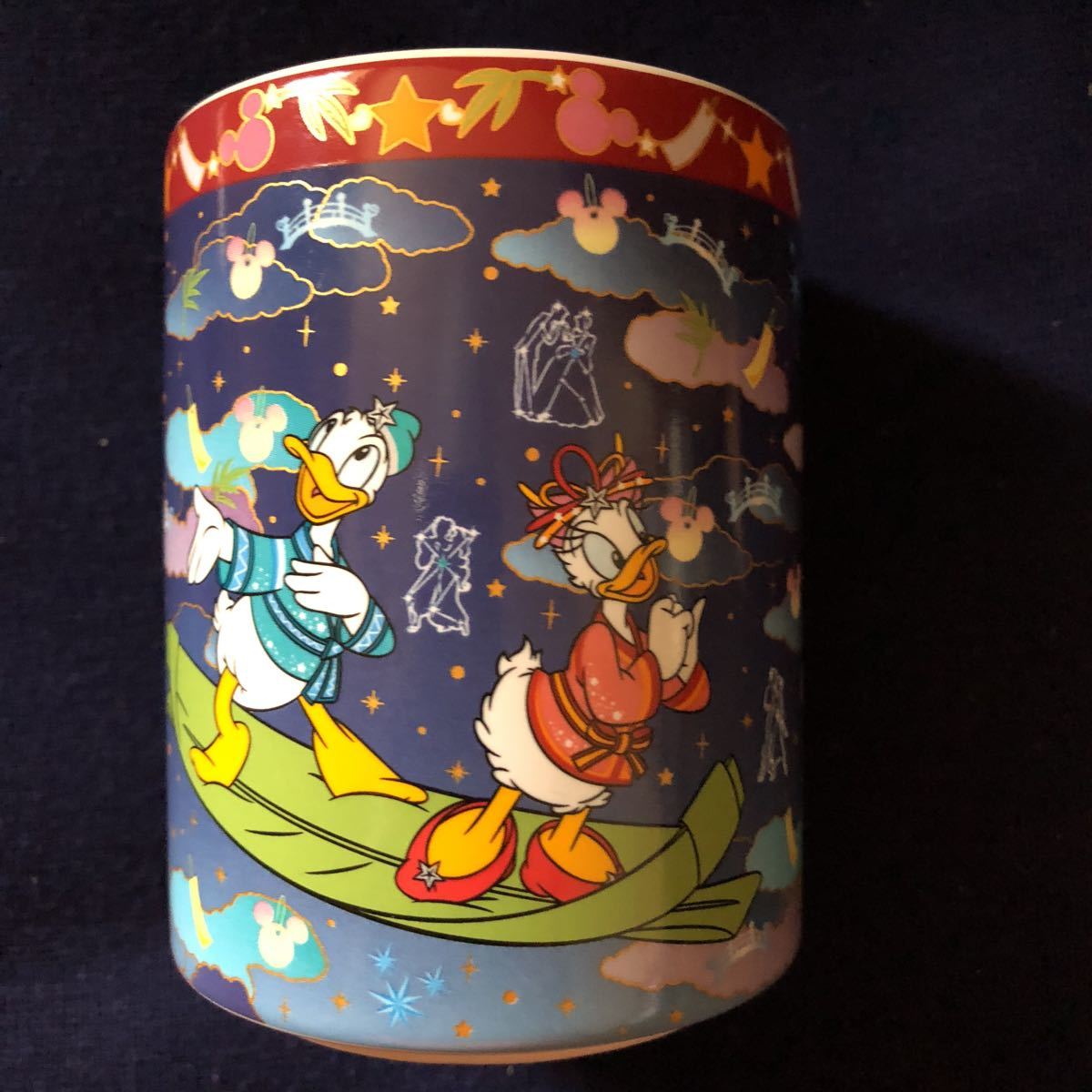 ＊レア＊Disney 七夕Days2015 TDR ミッキー＆ミニー スーベニア 陶器 湯呑み コップ_画像2