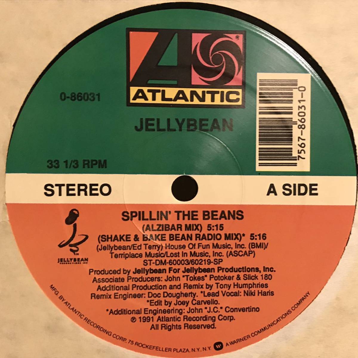 Jellybean / Slippin' The Beans USオリジナル盤_画像1