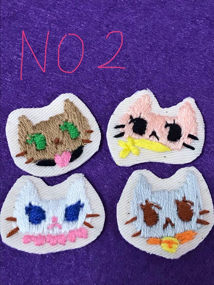 Paypayフリマ ハンドメイド 刺繍ワッペン おしゃれねこ Paypayフリマ ハンドメイド 刺繍ワッペン おしゃれねこ