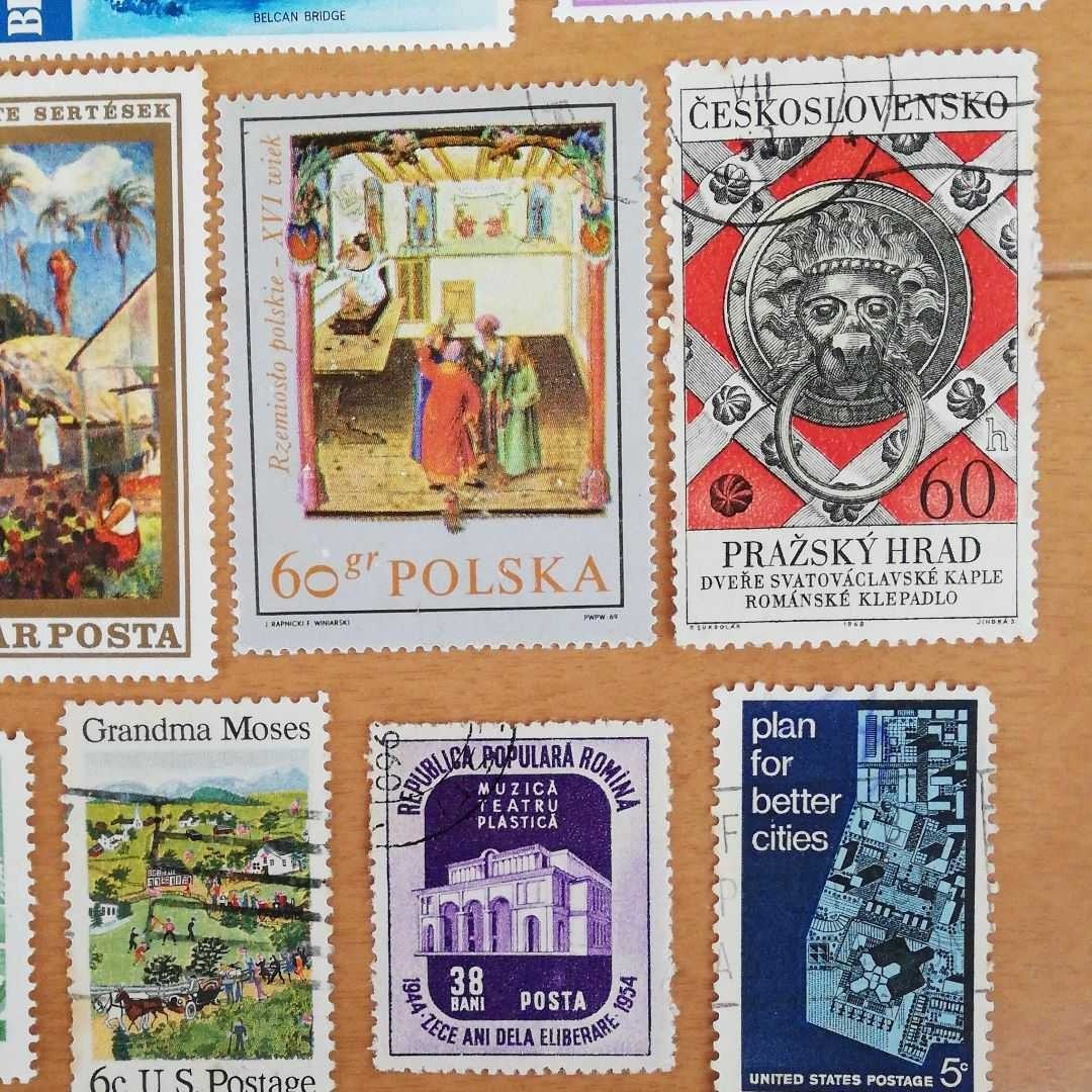 海外の建造物関連の切手27枚　自由の女神等