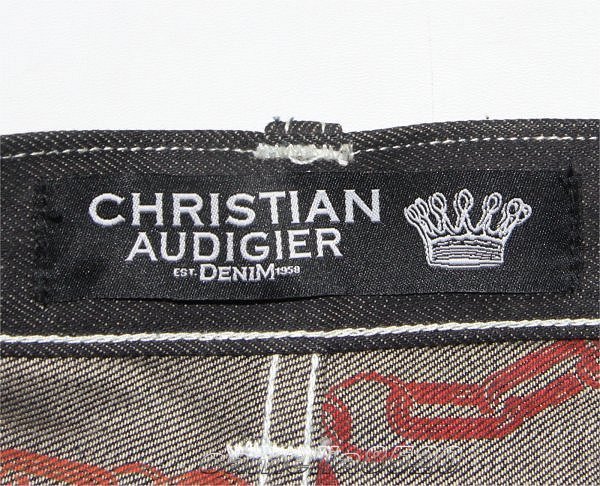 クリスチャンオードジェー Christian Audigier デニム ブラック ショートパンツ w32 ウエスト 86cm 新品 展示品 AA9661_画像7