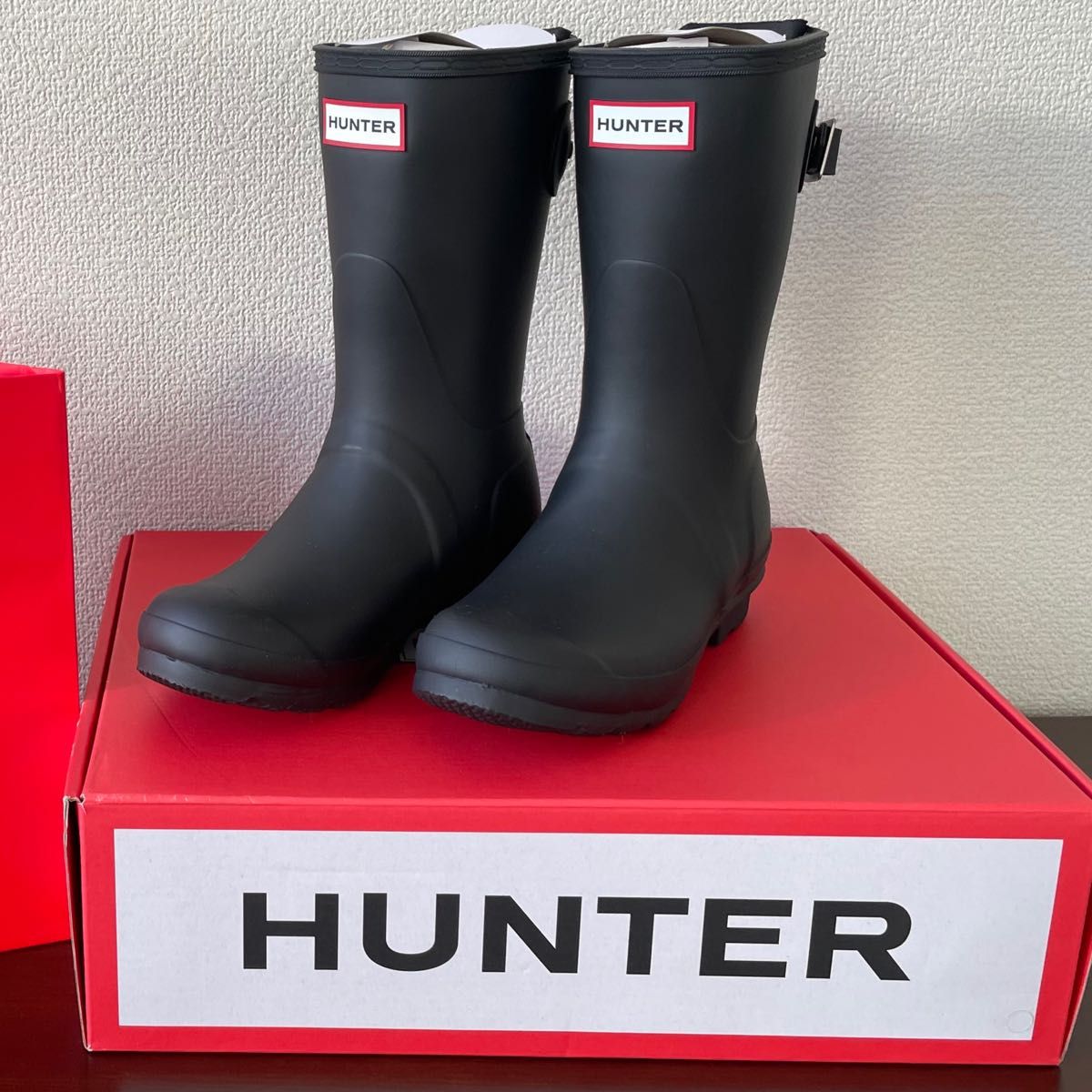 HUNTER ハンター レディースレインブーツ23-23 5 ブラック【新品 HUNTER ハンター レディースレインブーツ23-23 5 ブラック【新品