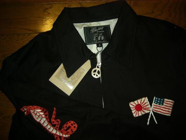 新品 BTMC ブラックトップ 薄手 シャツ ジャケット黒S ベトジャン刺繍 / 定価58000円 スーベニア ブラックトップモーターサイクルBLACK TOP_画像3