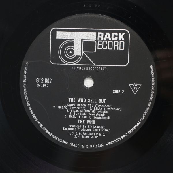 The Who Sell Out UKモノラル初期盤 LP Mono 英国 The Who The Who Sell Out UK(英 GB)盤 LP Mono UKモノラル初期