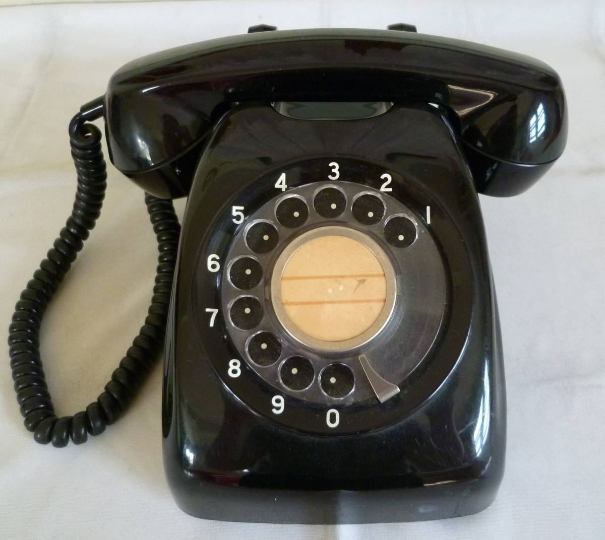 ** price responds to the consultation ** last liquidation { Showa Retro } dial type black telephone 600-A2 modular terminal attaching #1970 period . manufacture [ price . equipped ]