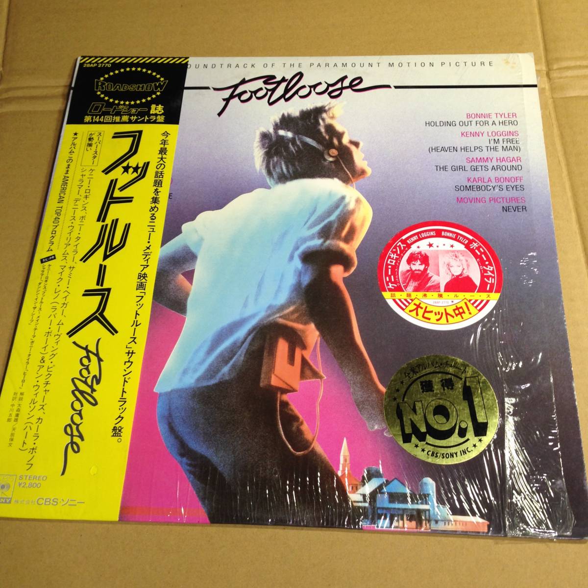 美品 フットルース Footloose ケビン・ベーコン ケニー・ロギンス ボニー・タイラー OST サントラ盤 レコード アナログ盤 LP 80s POP_画像1