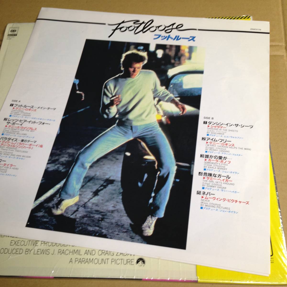 美品 フットルース Footloose ケビン・ベーコン ケニー・ロギンス ボニー・タイラー OST サントラ盤 レコード アナログ盤 LP 80s POP_画像4