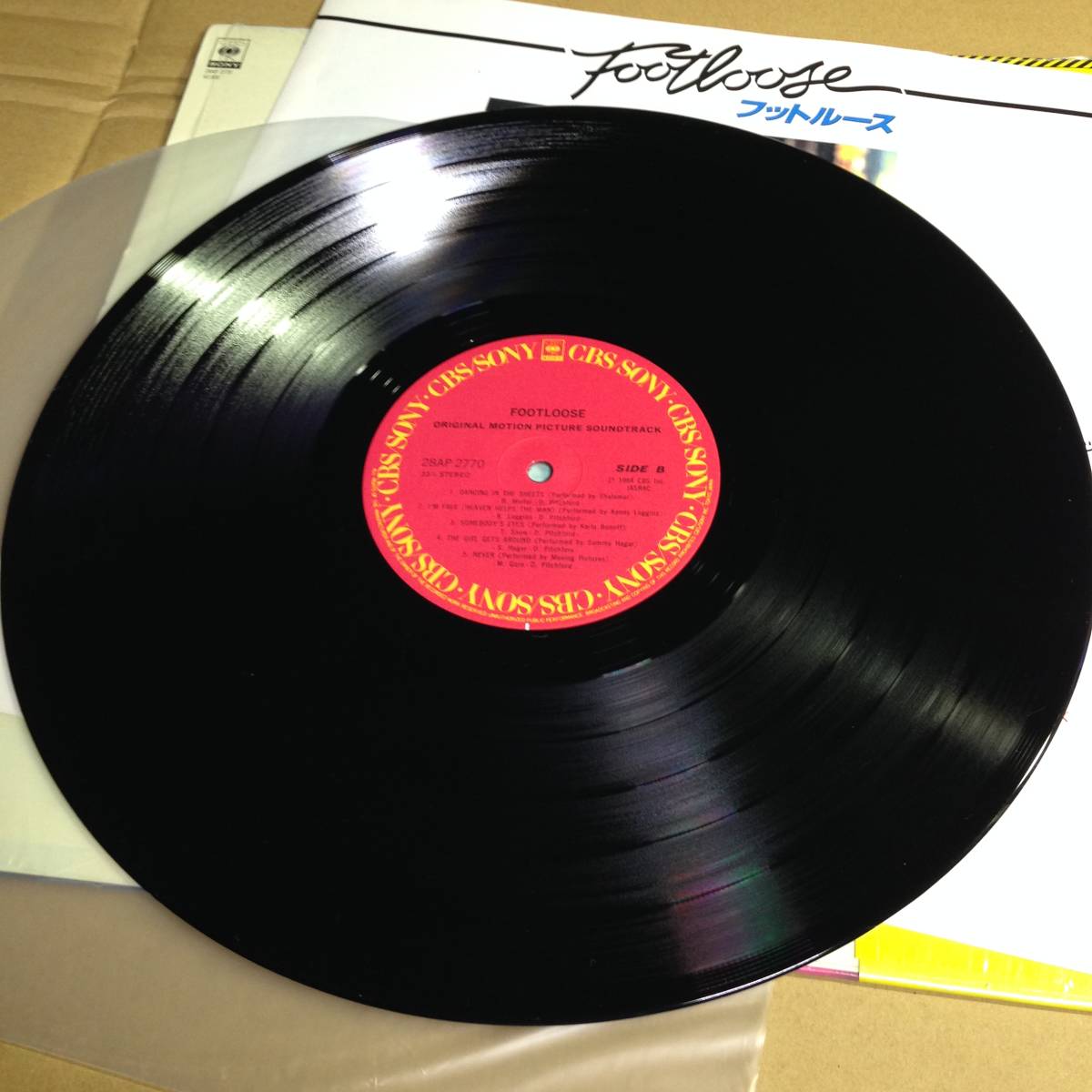 美品 フットルース Footloose ケビン・ベーコン ケニー・ロギンス ボニー・タイラー OST サントラ盤 レコード アナログ盤 LP 80s POP_画像8