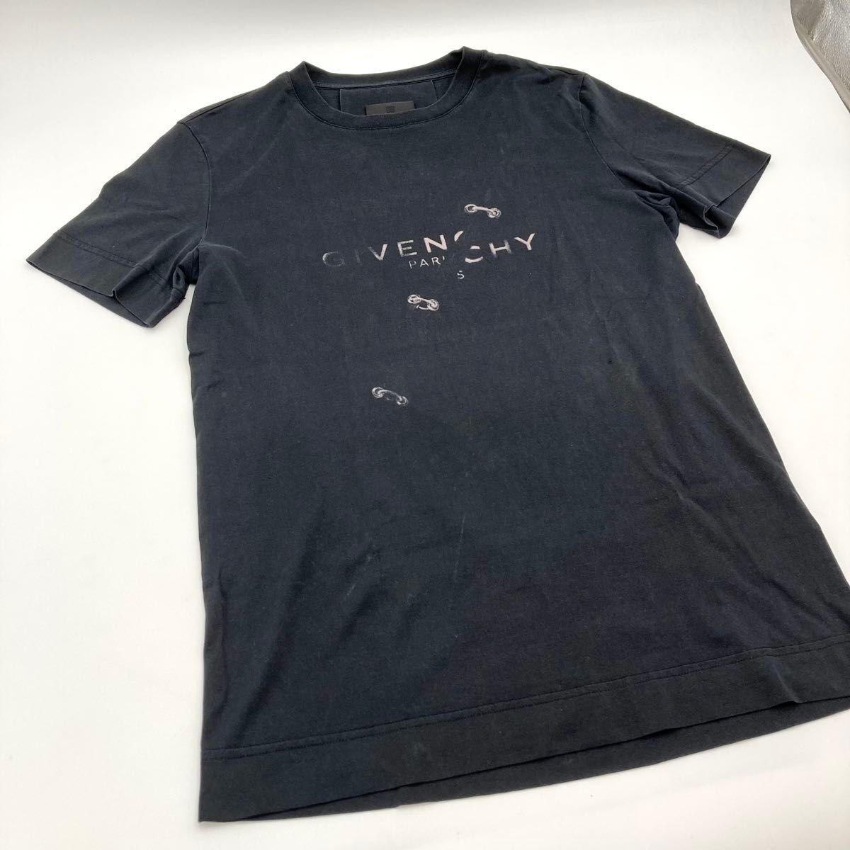 関税送料込み GIVENCHY ロゴ クルーネック Tシャツ 希少【美品】GIVENCHY ジバンシー Tシャツ トップス 半袖 ロゴ