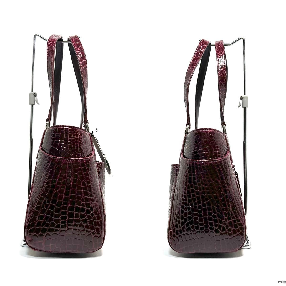 未使用品】JRA認定 日本製/crocodile クロコダイルレザー ワニ革 未使用品】JRA認定 日本製/crocodile クロコダイルレザー ワニ革