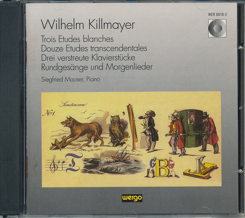 Wilhelm Killmayer ヴィルヘルム・キルマイヤー：Trois Etudes blanches、ほか、Siegfried Mauser ジークフリート・マウザー（ピアノ）_画像1