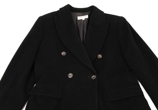 ジョルジオ アルマーニGIORGIO ARMANI LE COLLEZIONI ウールモッサダブルブレストコート 黒10