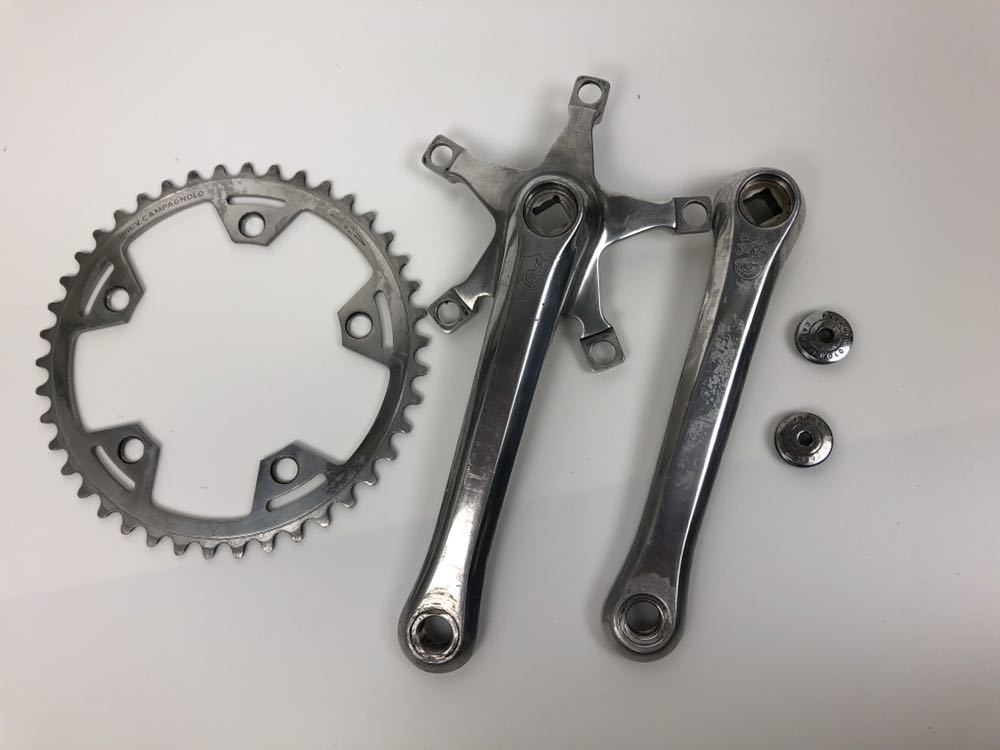 カンパニョーロ campagnolo クランク victory ビクトリー ダストキャップ チェーンリング 42T 自転車 パーツ ロードバイク 中古_画像1