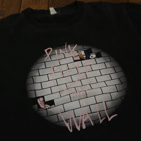 PINK FLOYD THE WALL Tシャツ ブラック 両面デザイン ピンクフロイド ザウォール バンド ロック_画像1