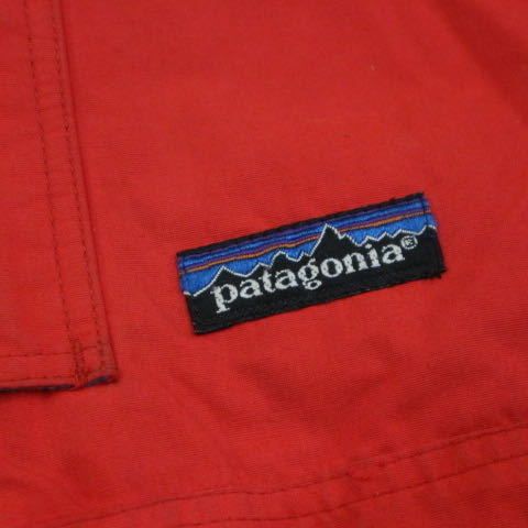 90s Patagonia マウンテンパーカー L レッド パタゴニア フーディ ハーフジップ ナイロン ジャケット アウトドア_画像4