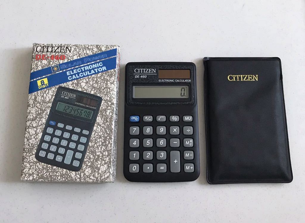  valuable * box attaching * storage case attached / Showa Retro / Citizen CITIZEN calculator DE-460 count machine Showa Retro solar 