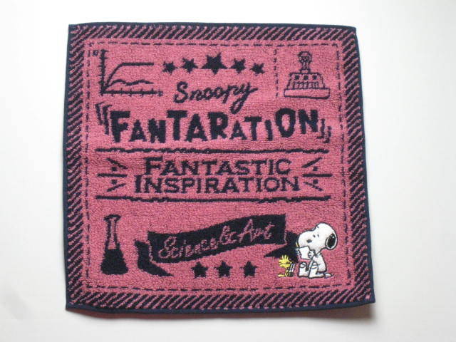  Snoopy × интересный наука искусство выставка SNOOPY FANTARATION Snoopy * вентилятор ta рацион Mini полотенце розовый полотенце Woodstock 