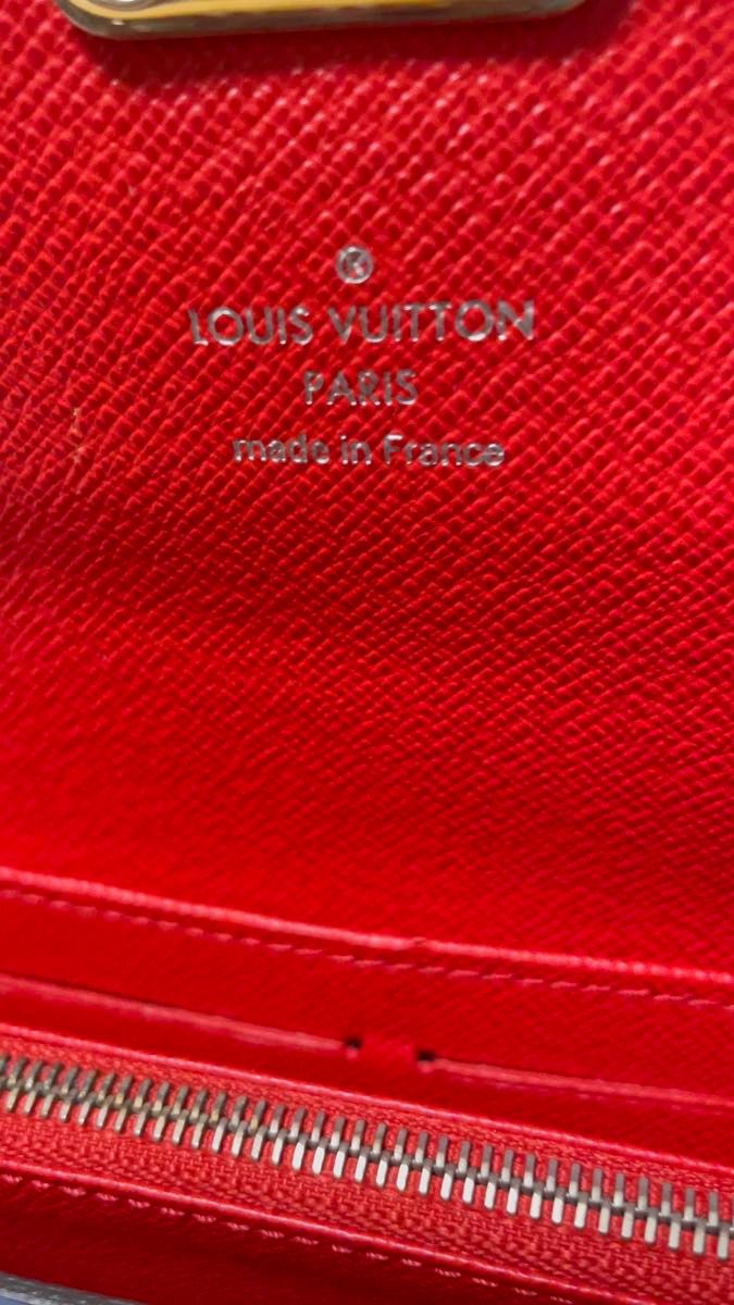 OUIS VUITTON ルイヴィトン ポルトフォイユ サラ 長財布 青 赤 プッシュロック