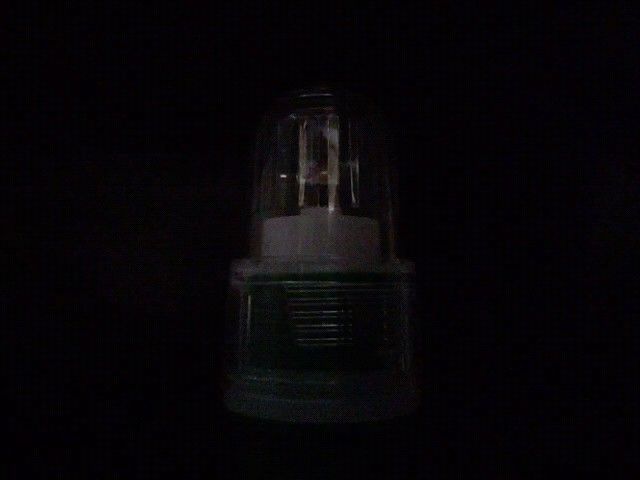 【単1乾電池使用】【発光色:緑】防水型 LED点滅灯 3本セット