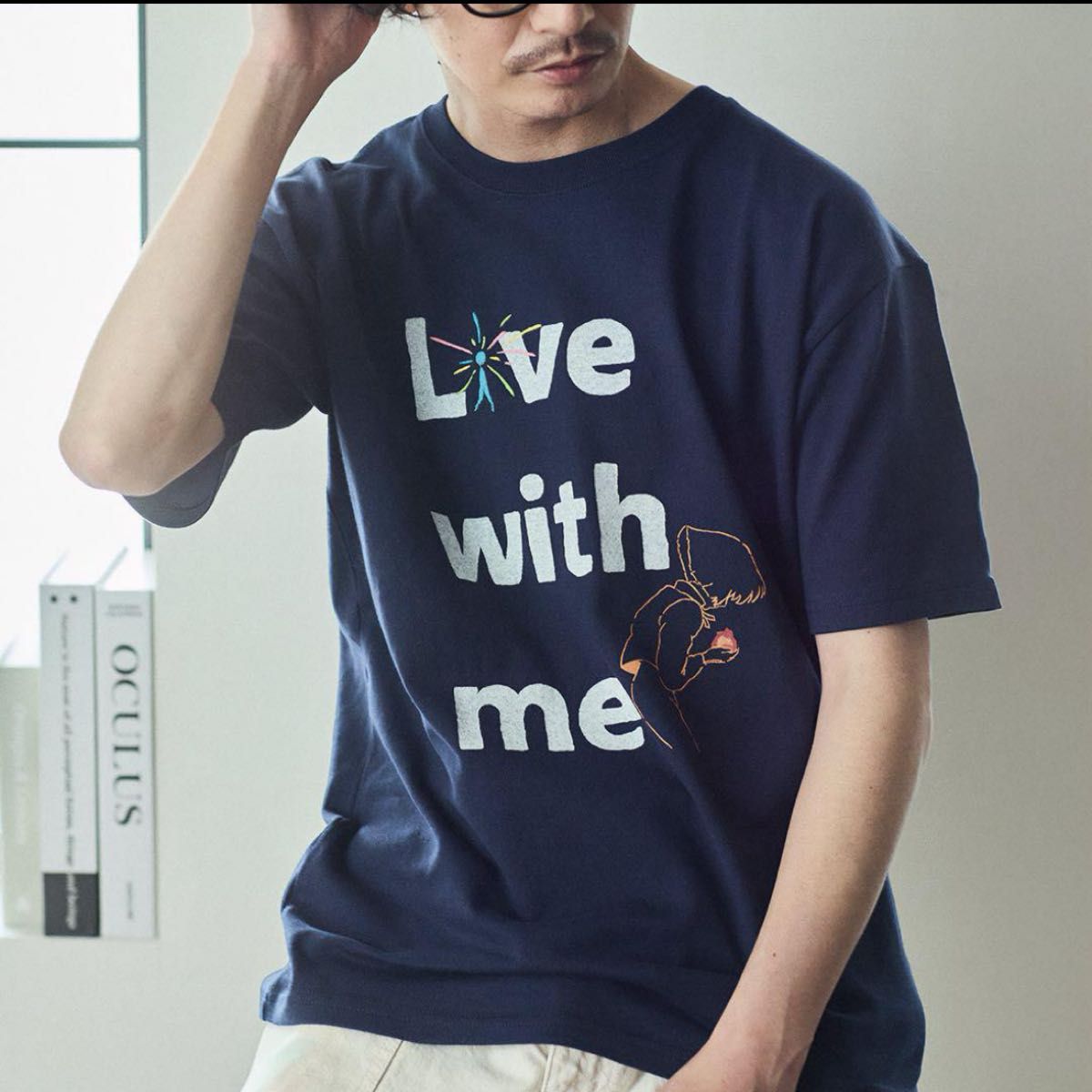 ハウルの動く城 2025Tシャツ 悪魔との契約 (ネイビー) GBL】ジブリ Tシャツ 2025 ハウルの動く城 悪魔との契約