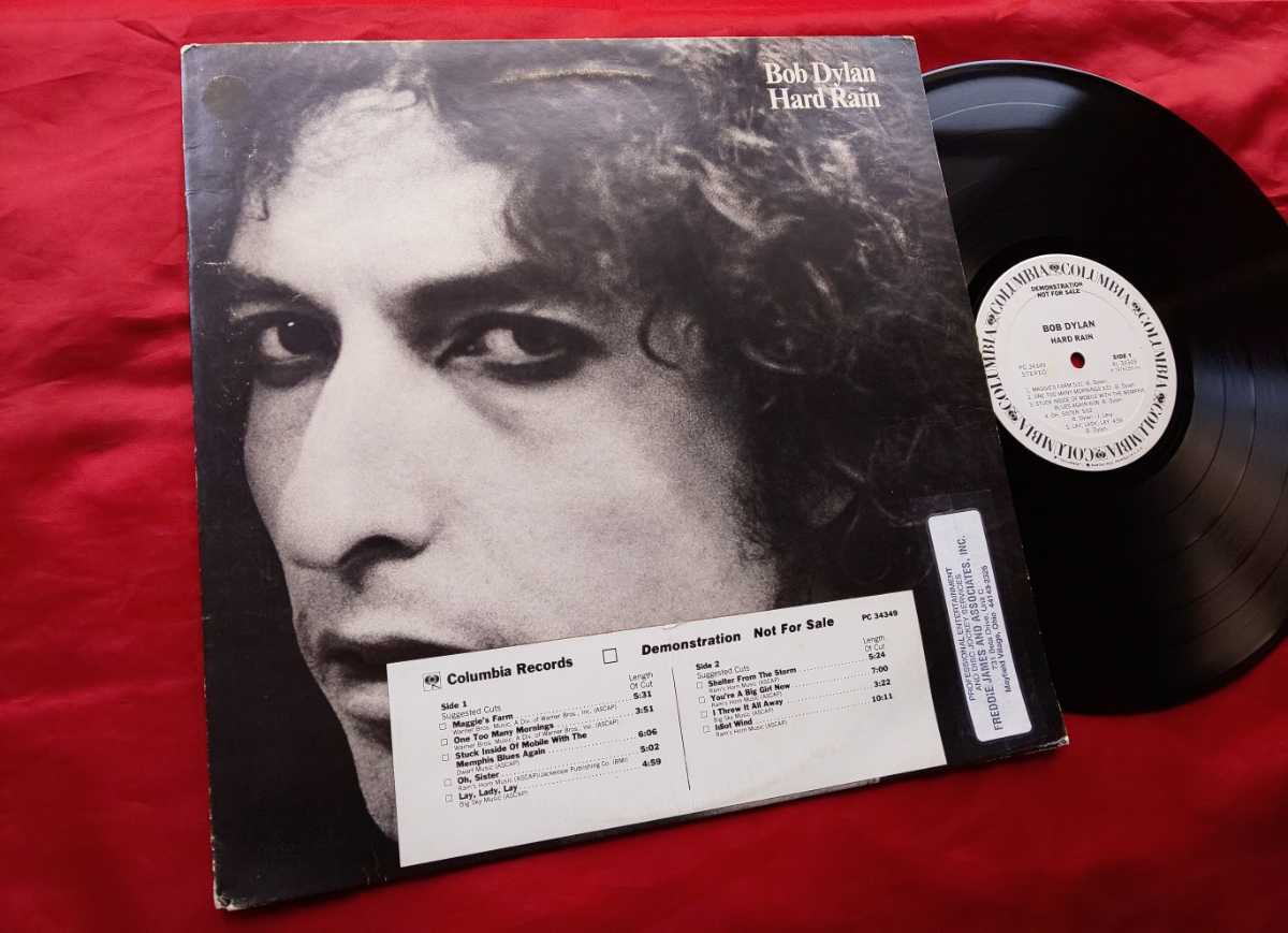 プロモ盤！白ラベル USオリジナル1stプレス HARD RAIN / BOB DYLAN 激しい雨 ボブ ディラン
