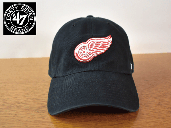 K531《未使用品》47 BRAND 47ブランド【フリーサイズ】DETROIT RED WINGS レッドウィングス NHL 野球帽 帽子 キャップ USモデル