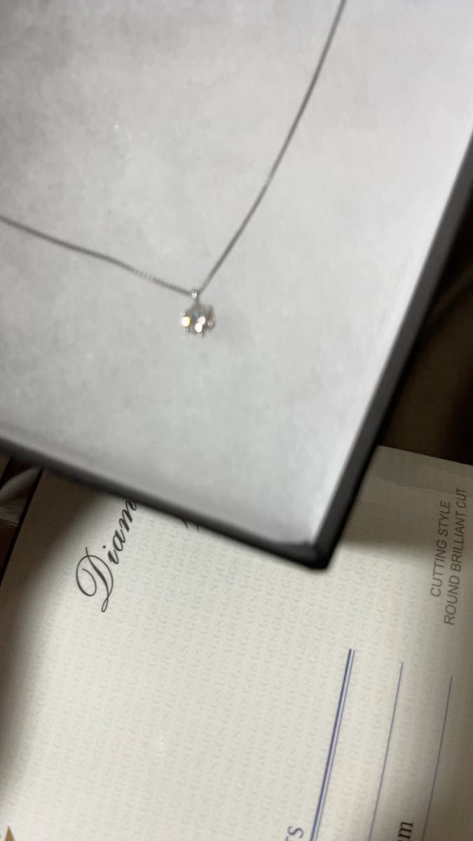 母の日特別価格 新品Dカラー ダイヤモンド一粒 0.3ct6本Pt900ネックレス鑑定付SI2クラス/EXCELLENTカット